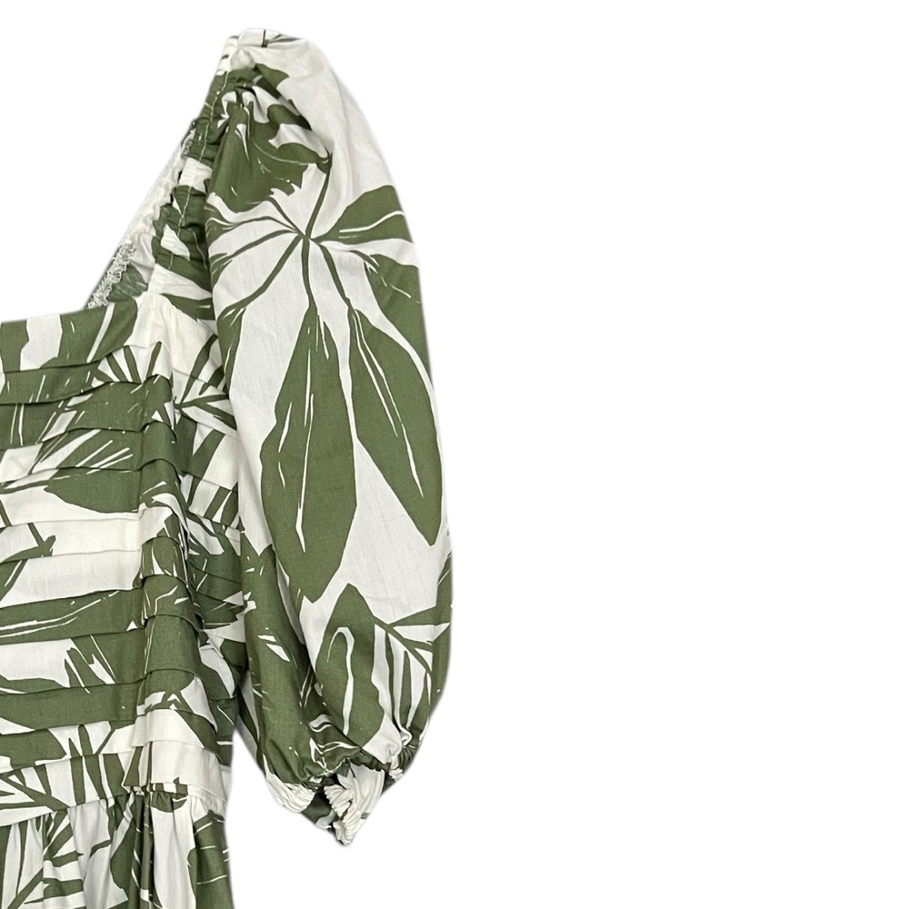 Abercrombie & Fitch Green Leaf Print Midi Dress - Picture 9 of 13